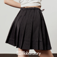 Round Knit Top / Striped A-Line Mini Skirt LLA0550