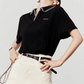 Polo Knit Relax Tops / Stripe Pleated Skirt LLA0490
