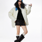 Color Block Collar Down Jacket ICM0108