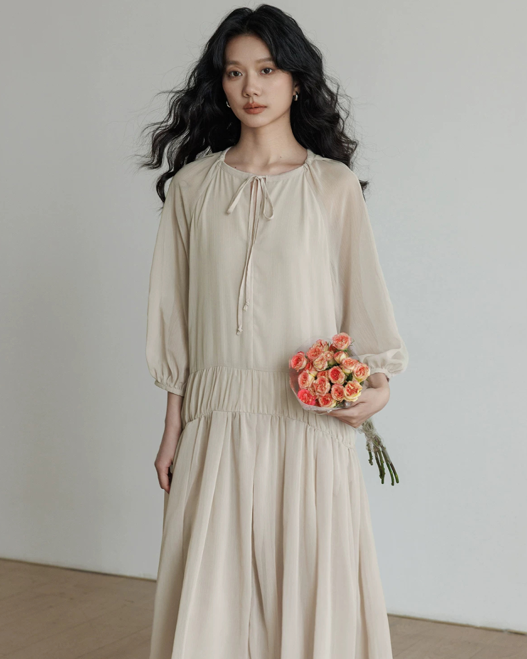 Feminine Tiered Long Dress VAS0197