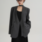 V-Neck Loose Jacket with Choker SRS0324