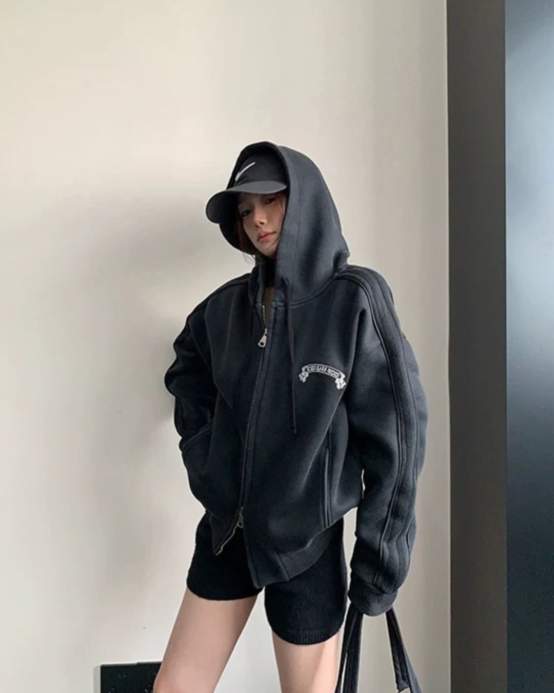 Side Line Double Zip Big Hoodie YLS1053