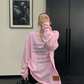 V-Neck Print Long Sleeve T-Shirt  YLS1044