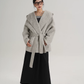 Open Collar Long Coat SRS0414