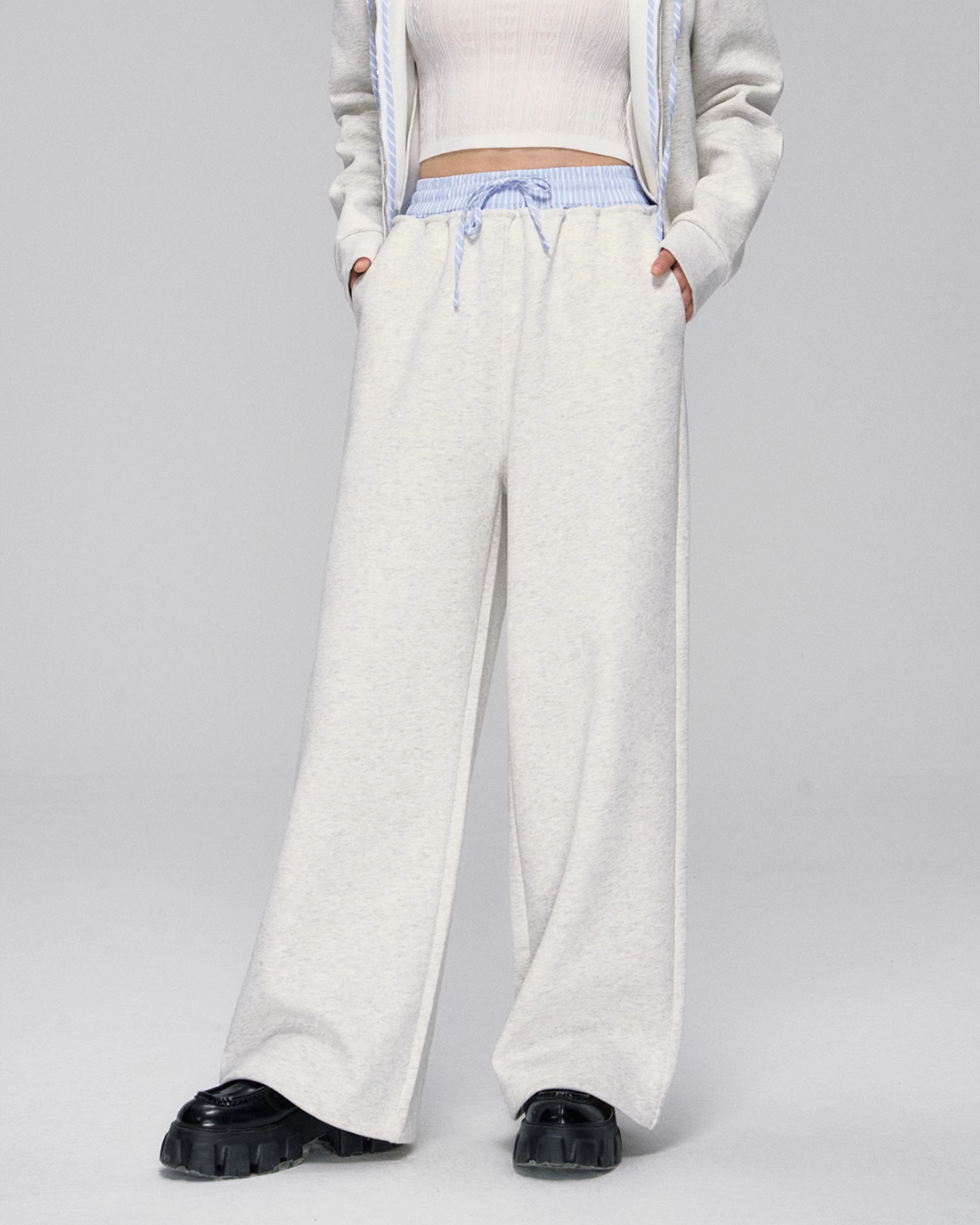 Zip Hoodie / Striped Sweatshirt / Casual Sweatpants ASG0030