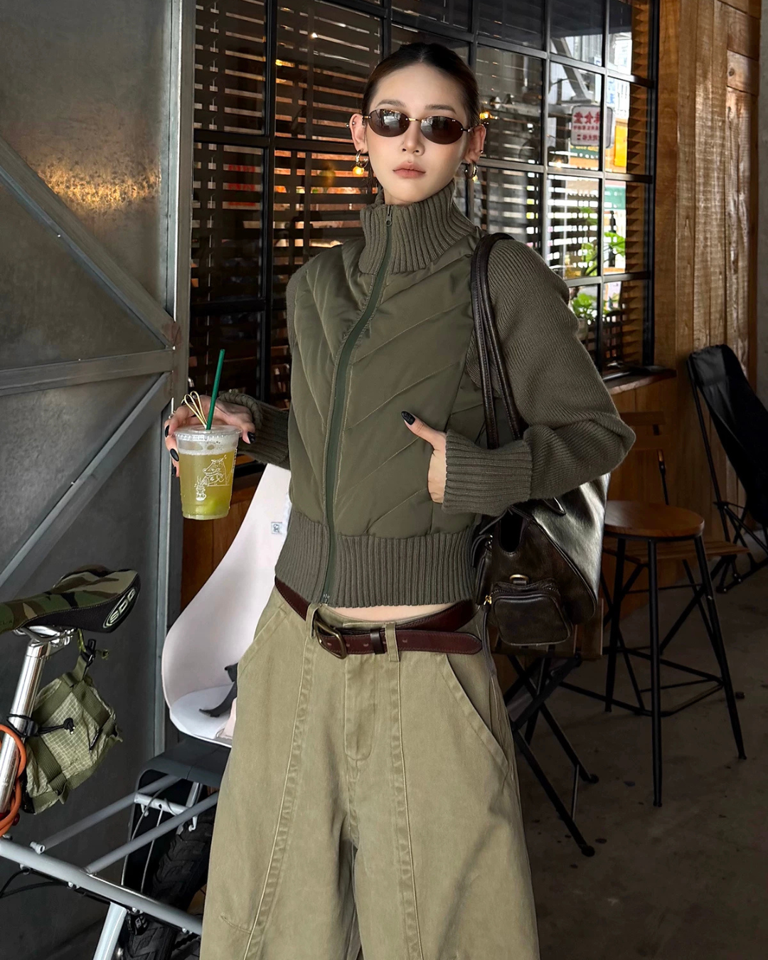 Knit Panel Quilted Knit Jacket WWP0019