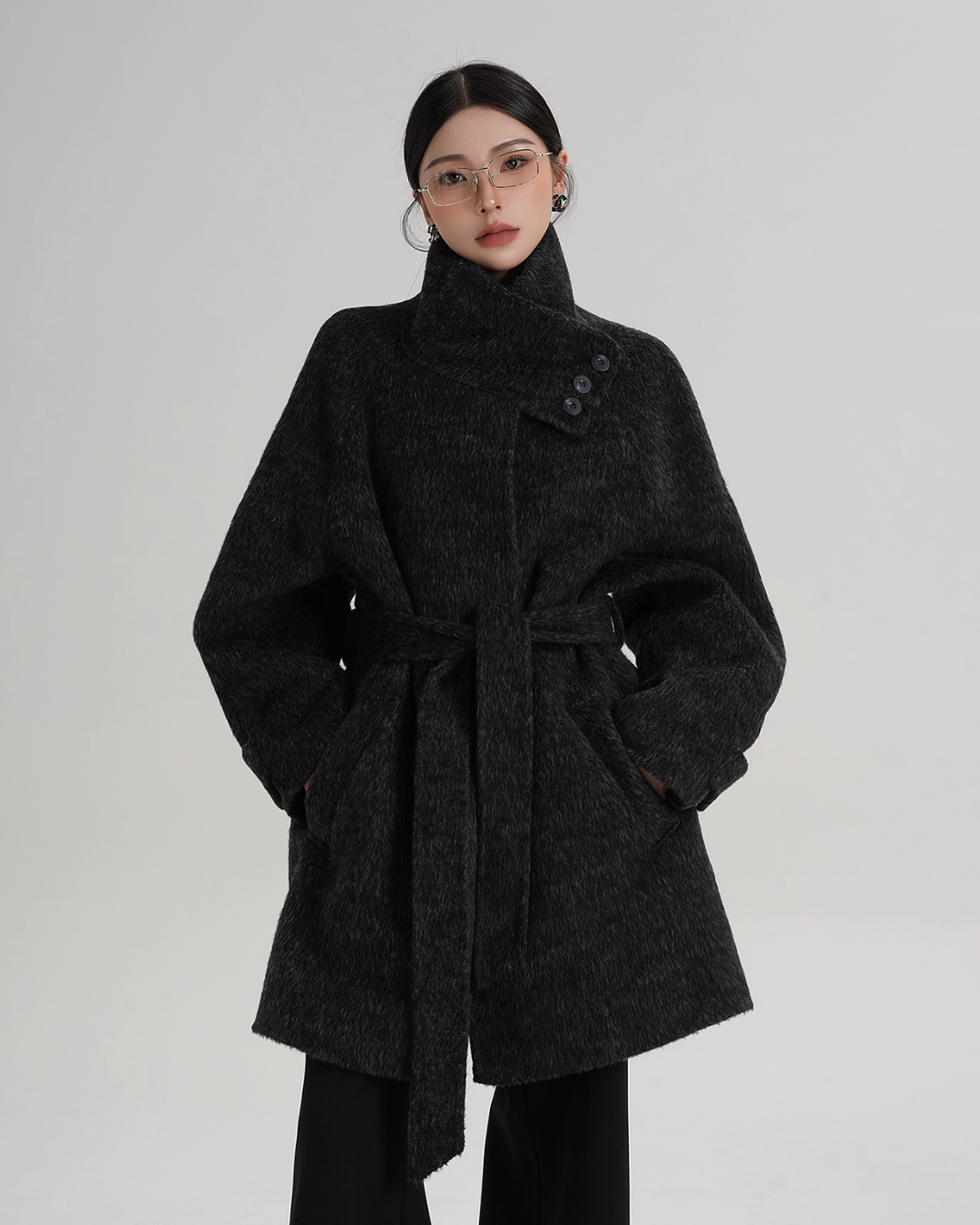 Stand Collar Wool Coat SRS0364