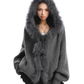 Fur Hood Zip Up Knit BGS0018