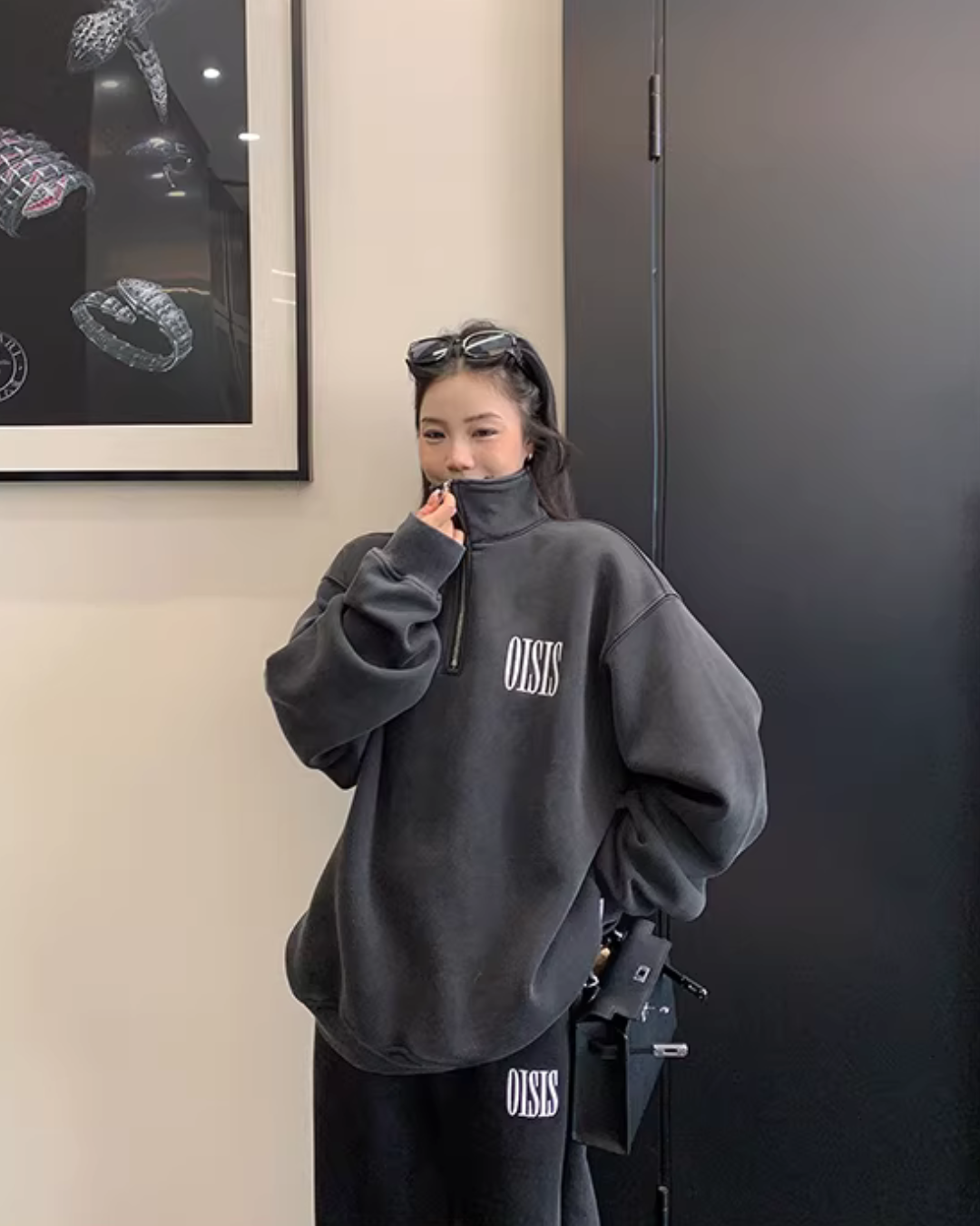 Half-Zip Sweatshirt / Wide Sweatpants YLS1020