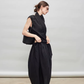 French Ribbon Sleeveless Top / Irregular Tulip Hem Skirt TEO0010