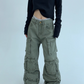 Pocket Design Wide Cargo Pants YLS0889