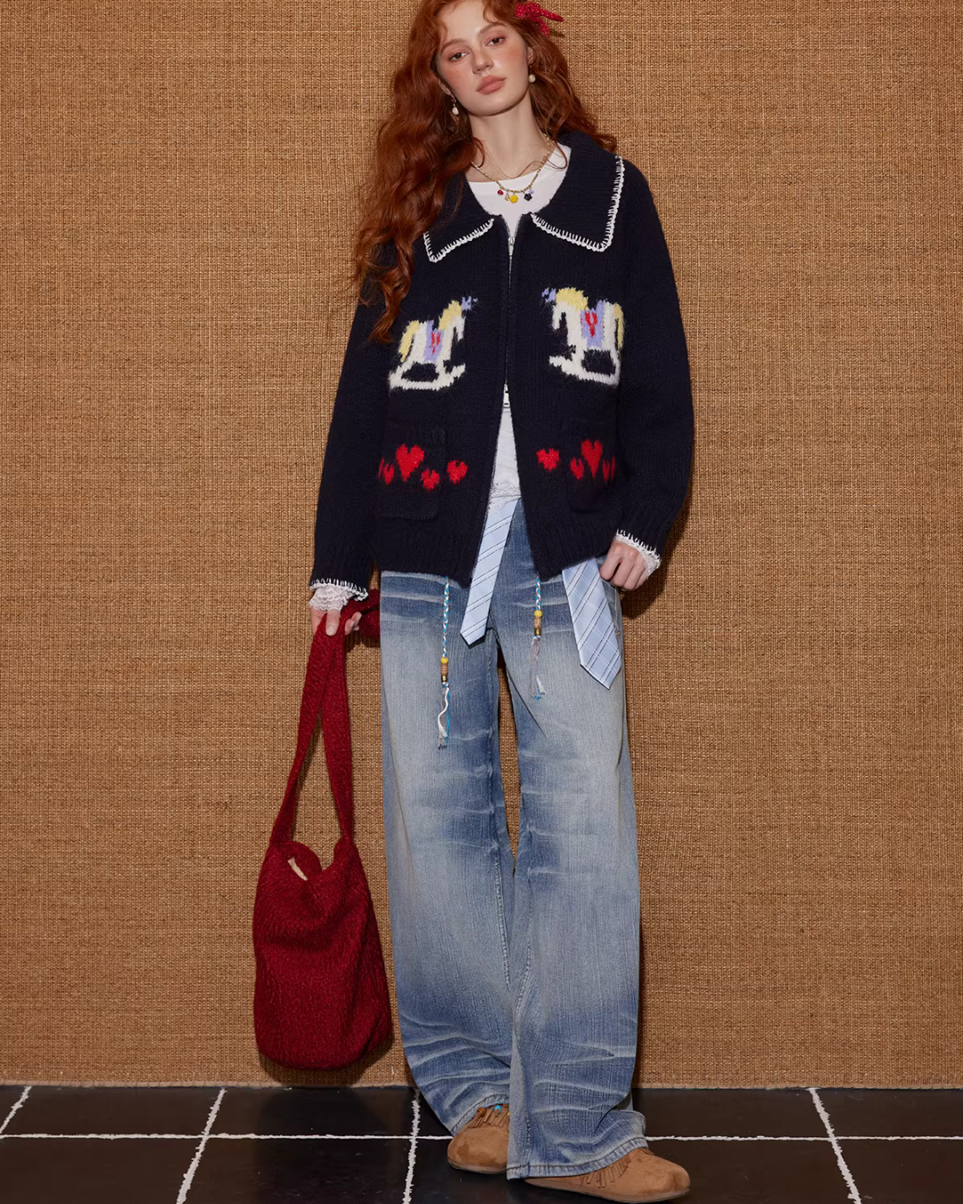 Horse Wool Knit Jacket ASG0075