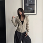 High-Neck Hooded Zip-Up Hoodie YLS1057