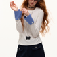 Plaid Patched Hood Jacket / Long Sleeve Top / Denim Pants ASG0048