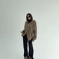 Oversized Hooded Knit Cardigan YLS1059