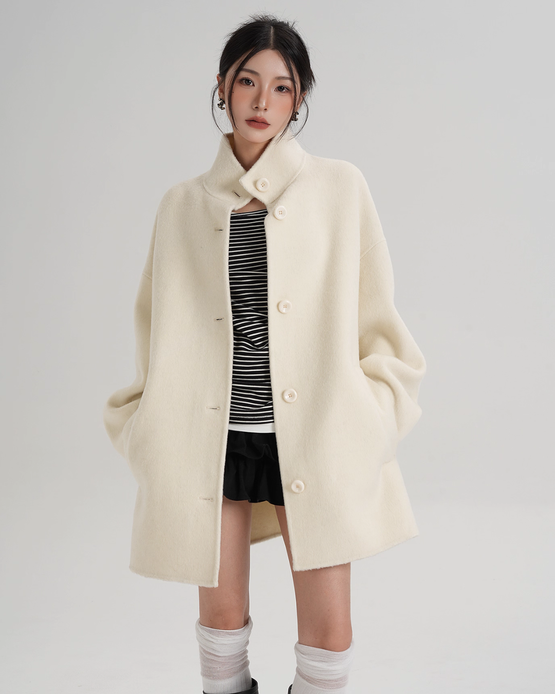 Stand Collar Short Coat SRS0396
