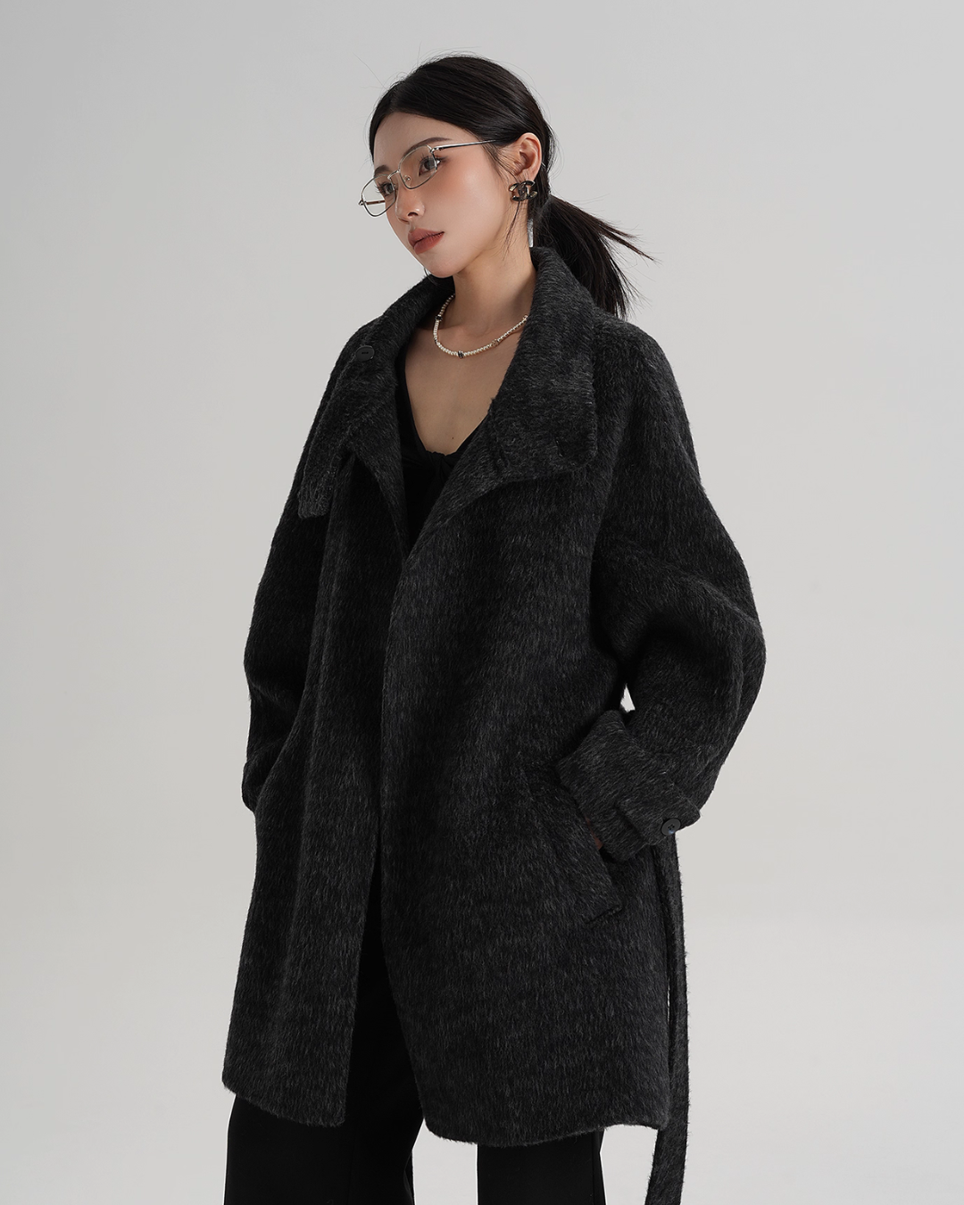 Stand Collar Wool Coat SRS0364