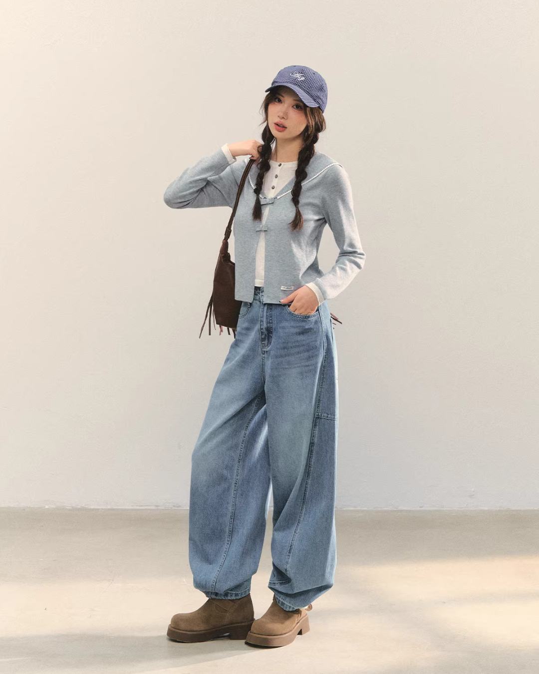 Sailor Collar Layered-Style Top ASG0078