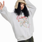 Flower Motif Loose Hoodie ICM0076