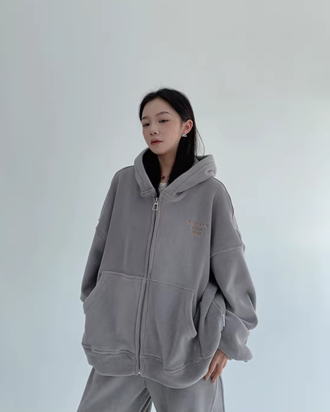 Fleece Zip-Up Hoodie / Fleece Wide Pants YLS1015