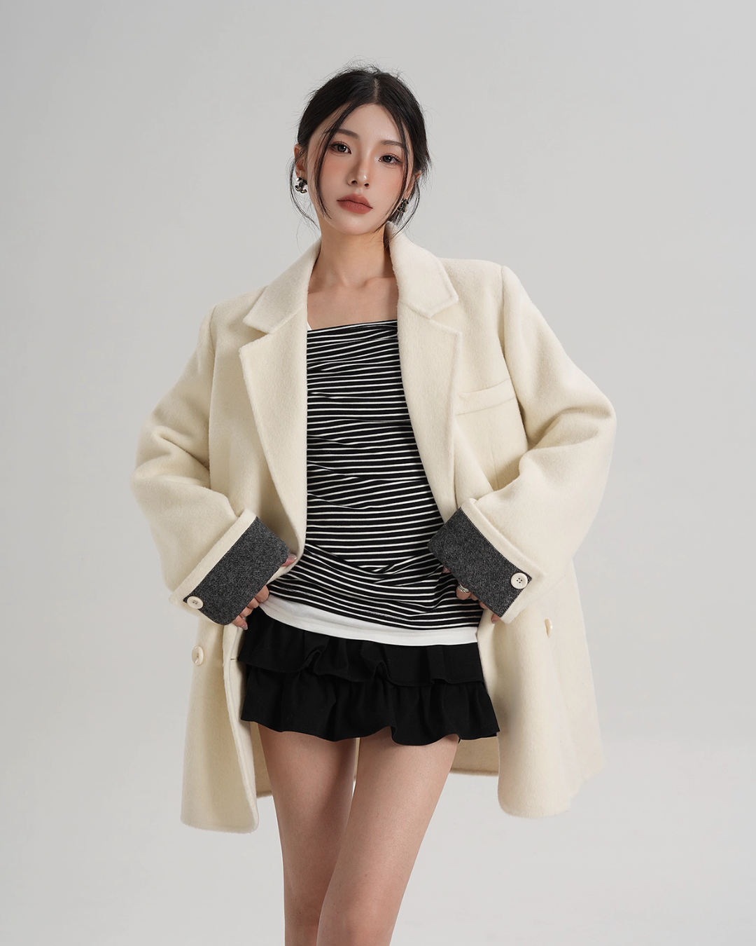 Back Sleeve Wool Blazer SRS0360