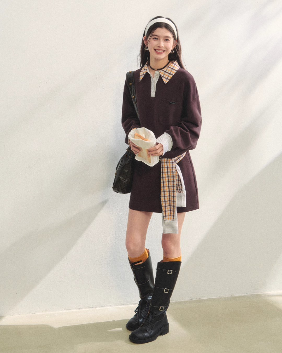 Paid Collar Polo Knit / Mini Skirt ASG0072