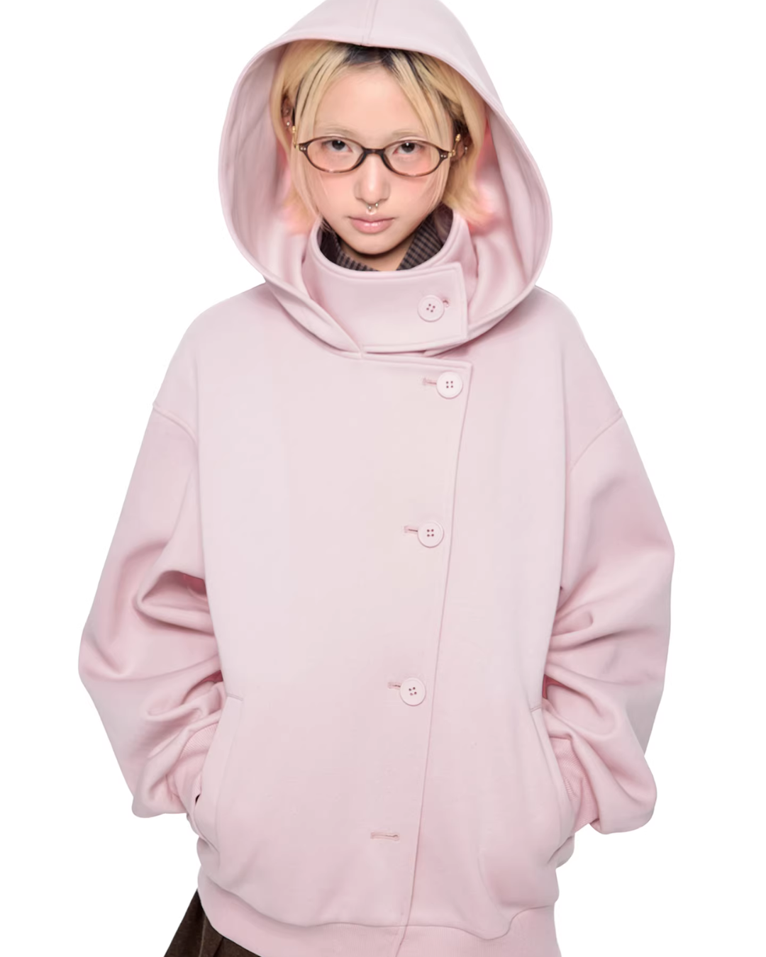 Short Wool Hooded Coat EZK0102