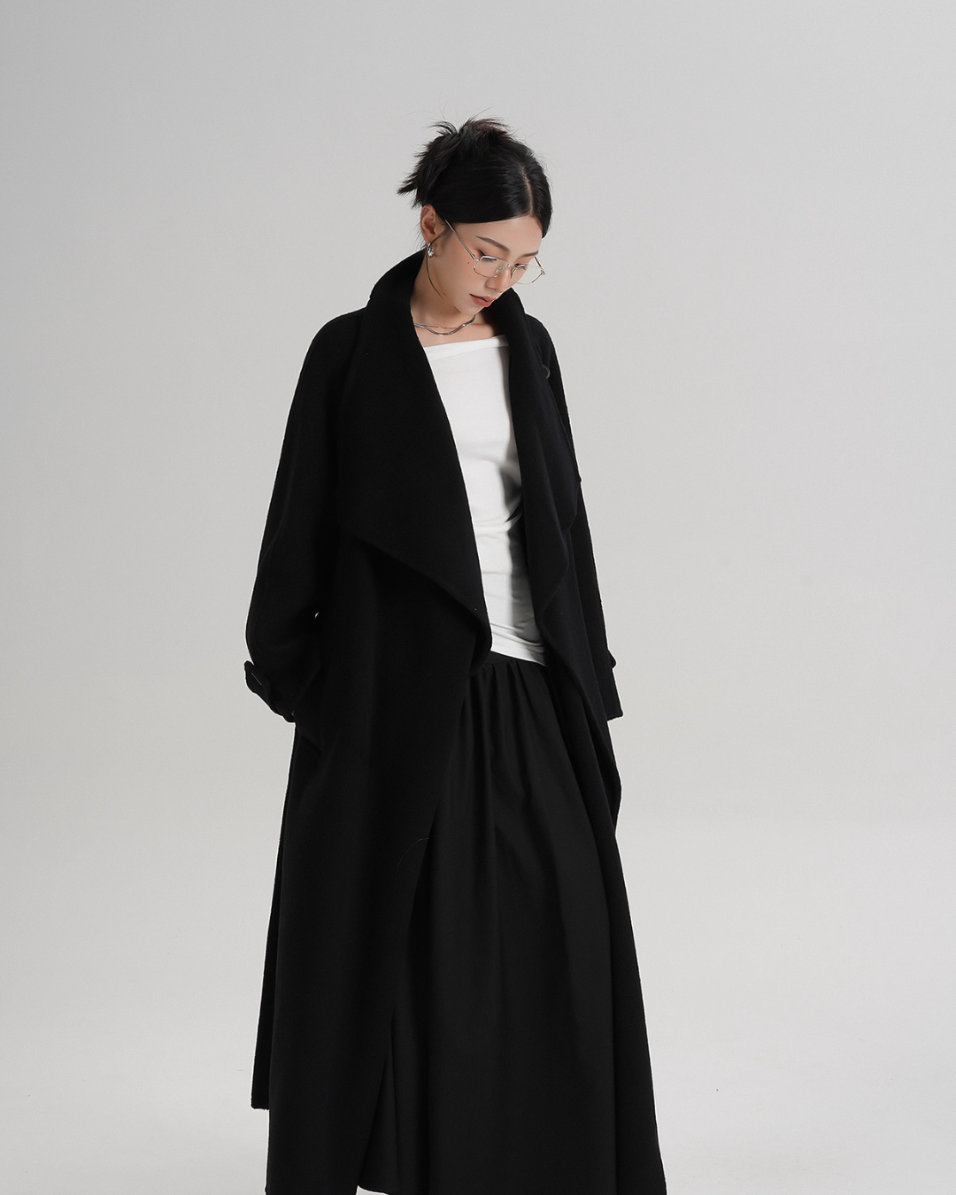 Tie Waist Wool Coat SRS0362