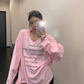 V-Neck Print Long Sleeve T-Shirt  YLS1044