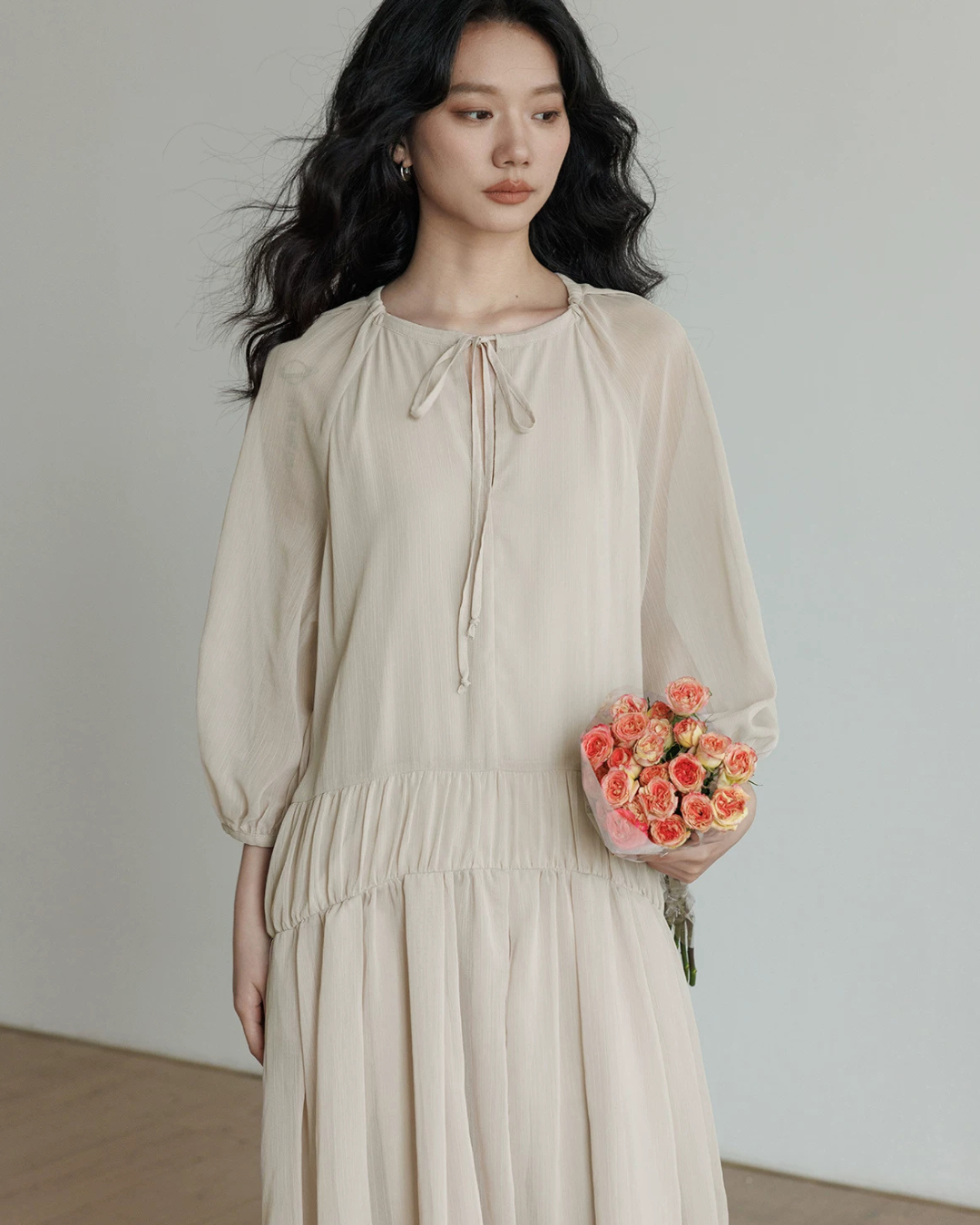 Feminine Tiered Long Dress VAS0197