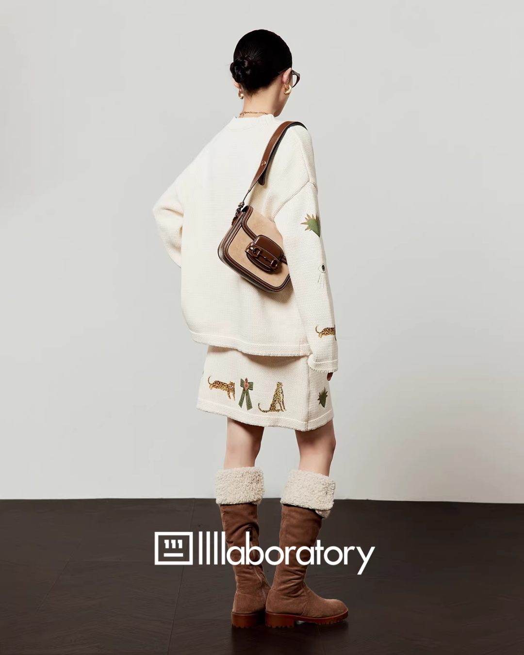 Tiger Heart Patch Knit & Skirt LLA0585