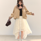 Retro Casual Khaki Jacket / Long-Sleeve Top ASG0052
