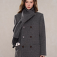 Scarf Collar Double Breasted Wool Coat WDB0003