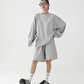 Loose Silhouette Long Sleeve Top / Wide Half Pants ACS0249