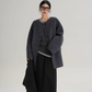 Hood Scarf Mid Length Wool Coat SRS0358
