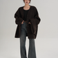 Collarless Wool Coat SRS0367