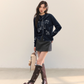 Dog Embroidery Round Neck Knit Cardigan ASG0070