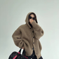 Oversized Hooded Knit Cardigan YLS1059