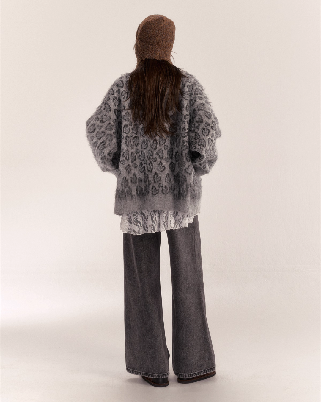 Leopard Print Knit Cardigan ASG0057
