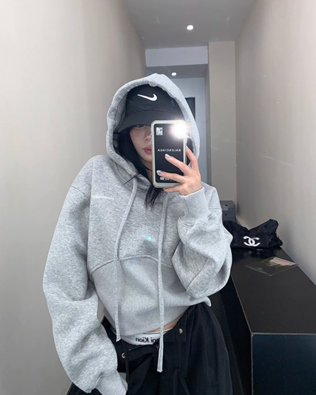 Vintage Short Hood Sweatshirt YLS0915