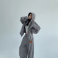 Fleece Zip-Up Hoodie / Fleece Wide Pants YLS1016