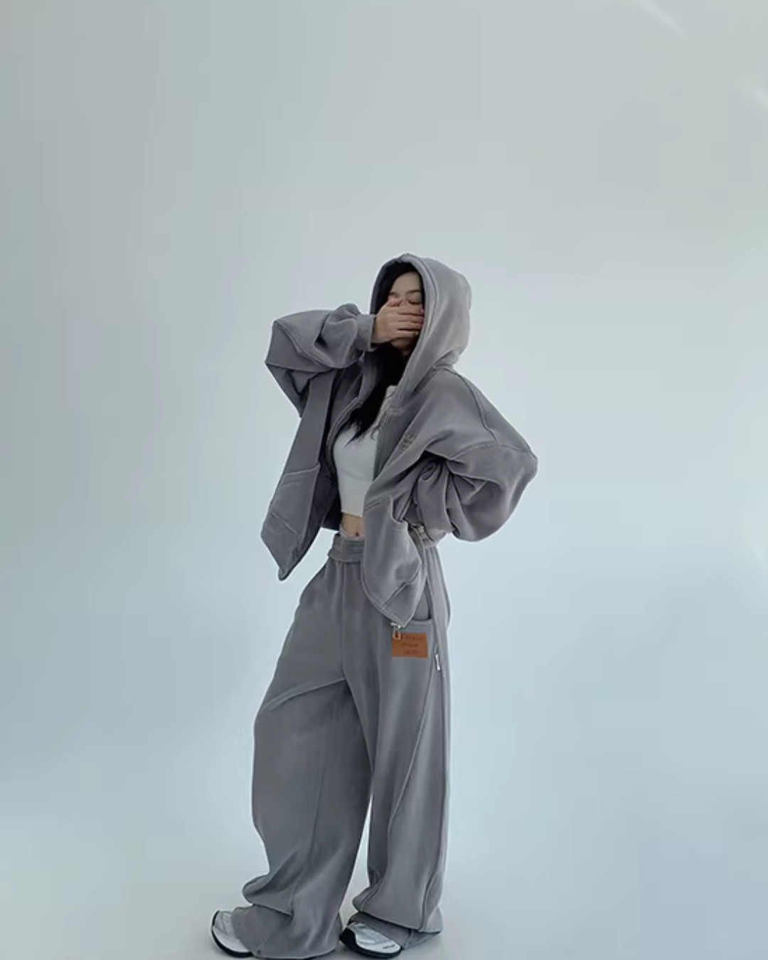 Fleece Zip-Up Hoodie / Fleece Wide Pants YLS1016