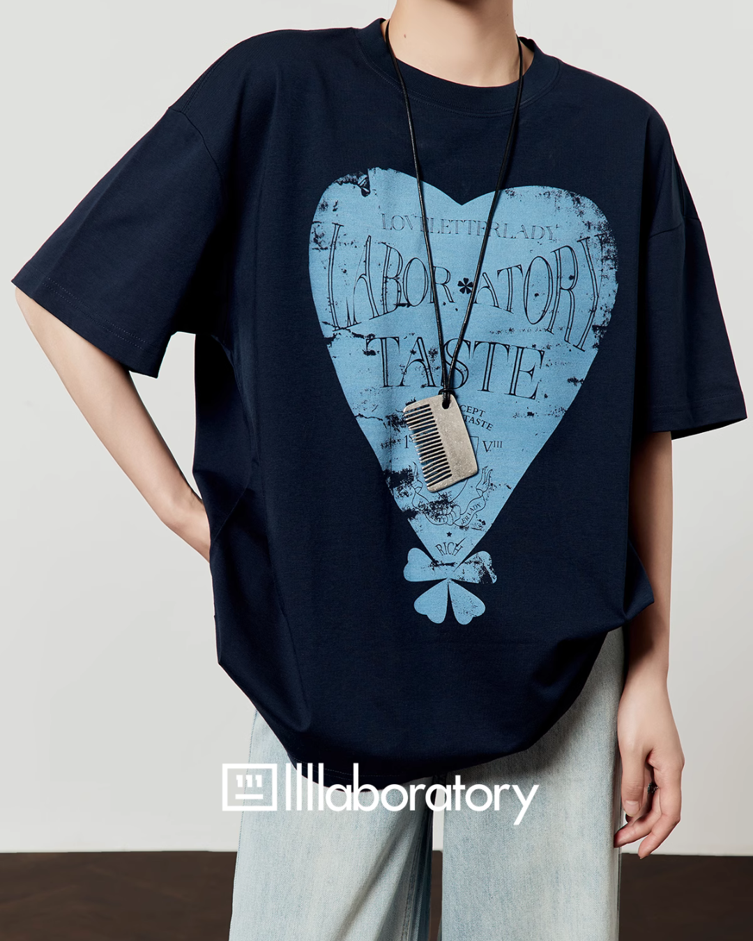 Love Print Round Neck T-Shirt LLA0447