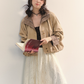 Retro Casual Khaki Jacket / Long-Sleeve Top ASG0052