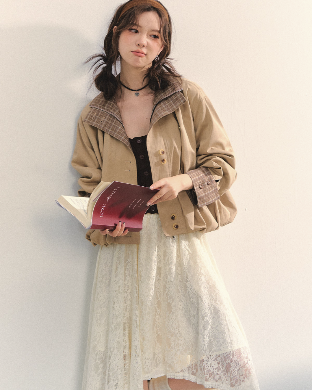 Retro Casual Khaki Jacket / Long-Sleeve Top ASG0052
