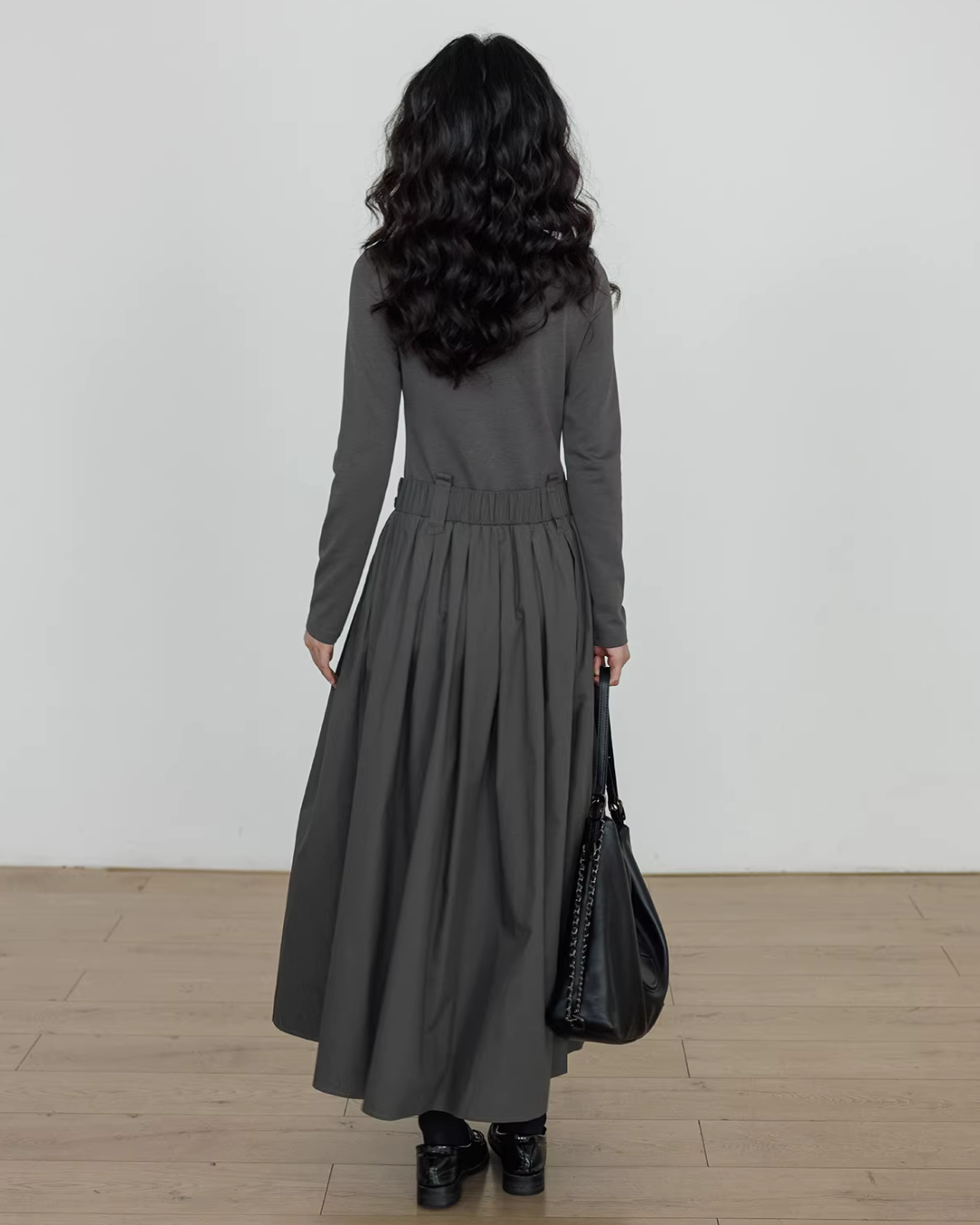 Half-Turtleneck Long Dress VAS0185