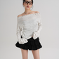 Off-Shoulder Long Sleeve Top SRS0354