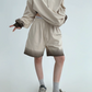 Gradient Loose Long Sleeve Top / Half Pants YLS0885