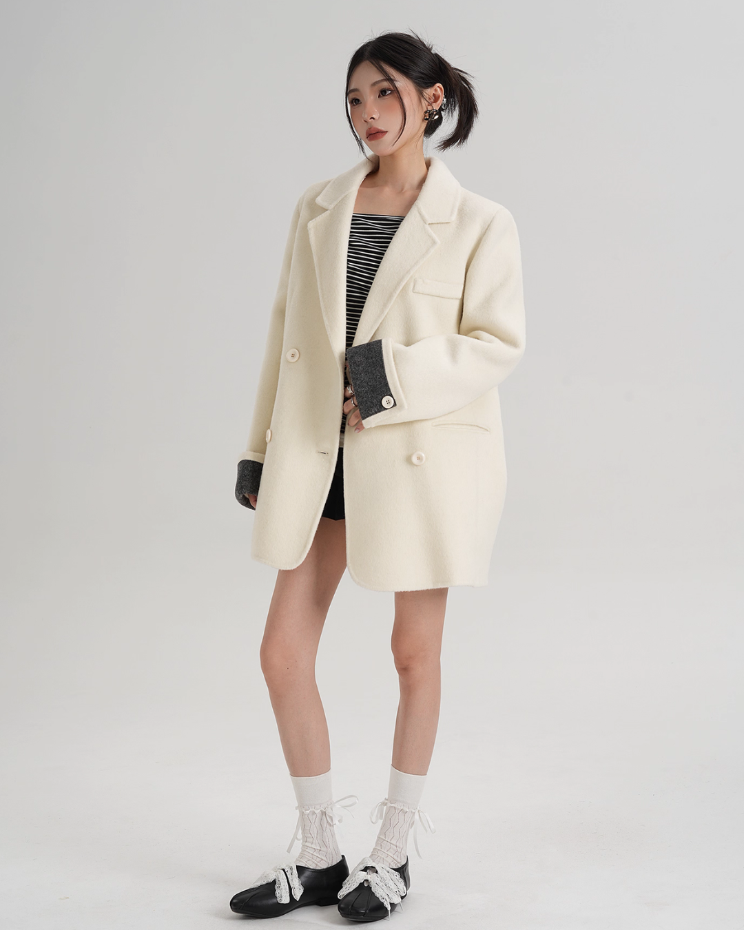 Back Sleeve Wool Blazer SRS0360