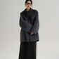 Hood Scarf Mid Length Wool Coat SRS0358